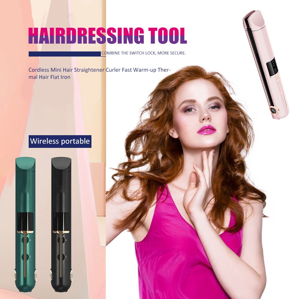 2-in-1 Hair Curling and Straightening Iron